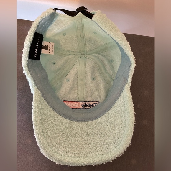 Teddy Fresh Aqua Terry Cloth Hat Cap, 100% Cotton, Light Blue Textured Soft - Picture 8 of 8